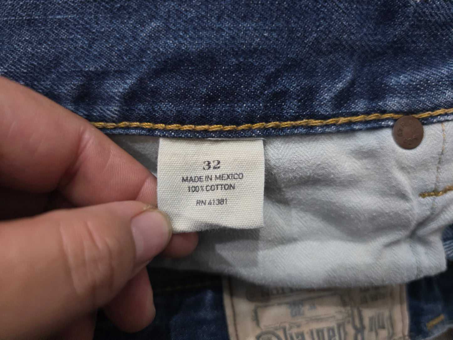 Bermuda Ralph Lauren Mezclilla Talla 32 Azul