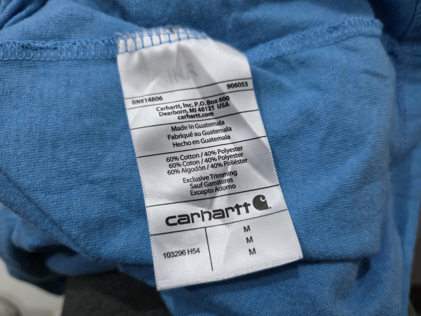 Playera Carhartt Mediana M Relaxed Fit Azul Claro