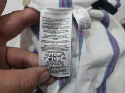 Playera Polo Brooks Brothers Grande L Slimfit Blanca Lineas