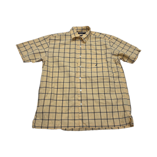 Camisa Manga Corta Nautica Grande L Amarillo