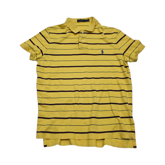 Playera Polo Ralph Lauren Grande L Amarillo Pony Azul