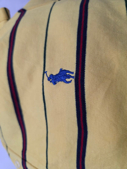 Playera Polo Ralph Lauren Grande L Amarillo Pony Azul