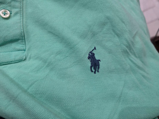 Playera Ralph Lauren Grande Custom Slimfit Turquesa