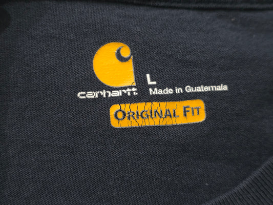 Playera Manga Larga Carhartt Azul Original Fit Grande L