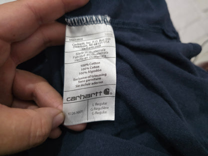 Playera Manga Larga Carhartt Azul Original Fit Grande L