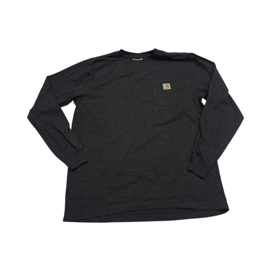 Playera Carhartt Grande Loose Fit Gris Manga Larga