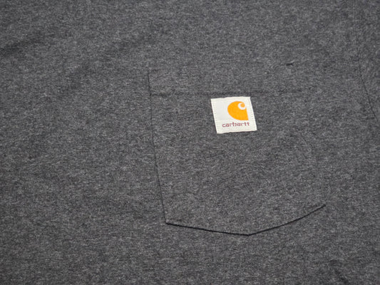 Playera Carhartt Grande Loose Fit Gris Manga Larga