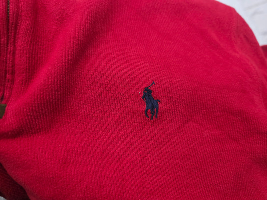 Sueter Ralph Lauren Rojo Pony Azul Cierte Corto