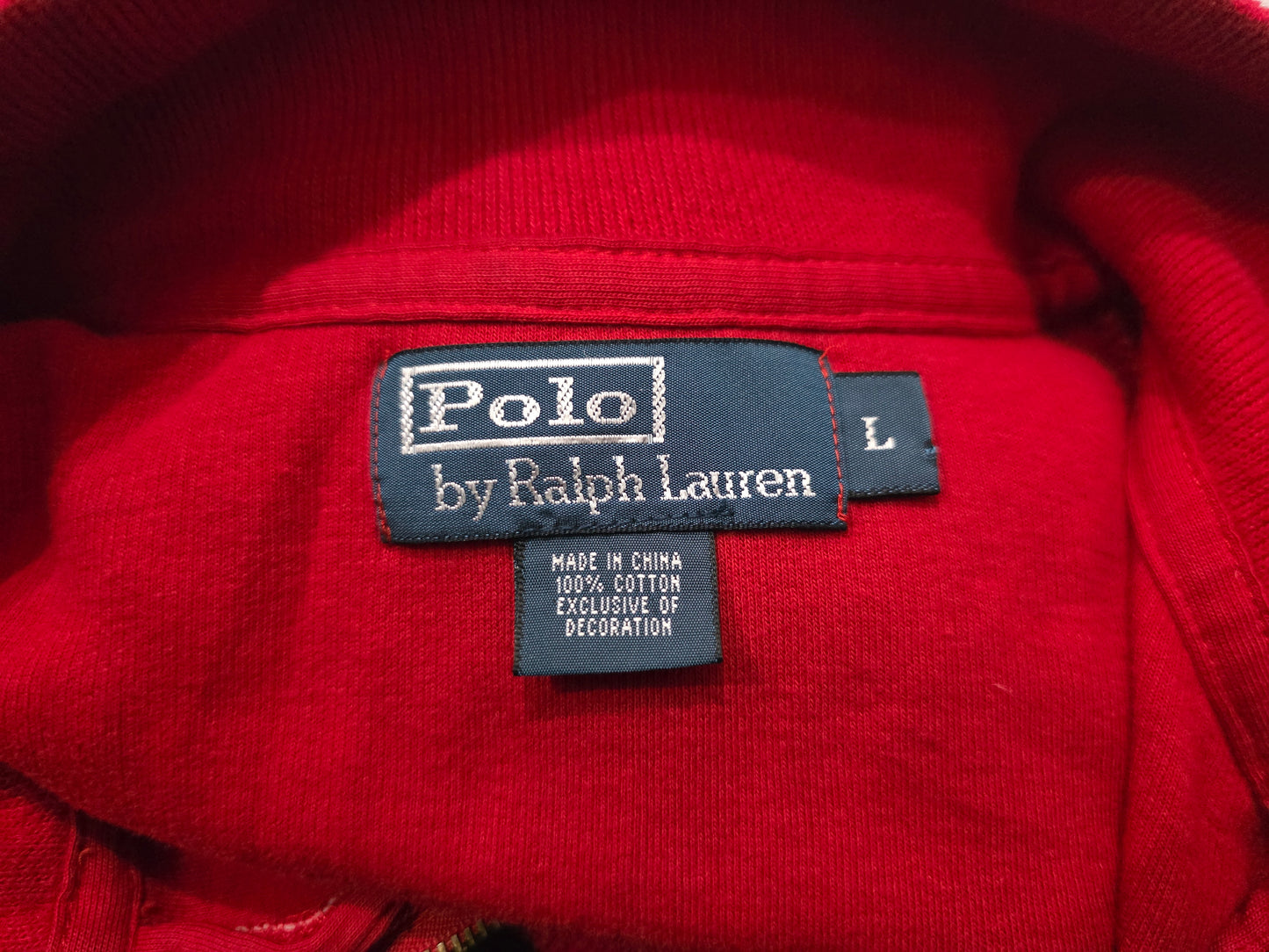 Sueter Ralph Lauren Rojo Pony Azul Cierte Corto