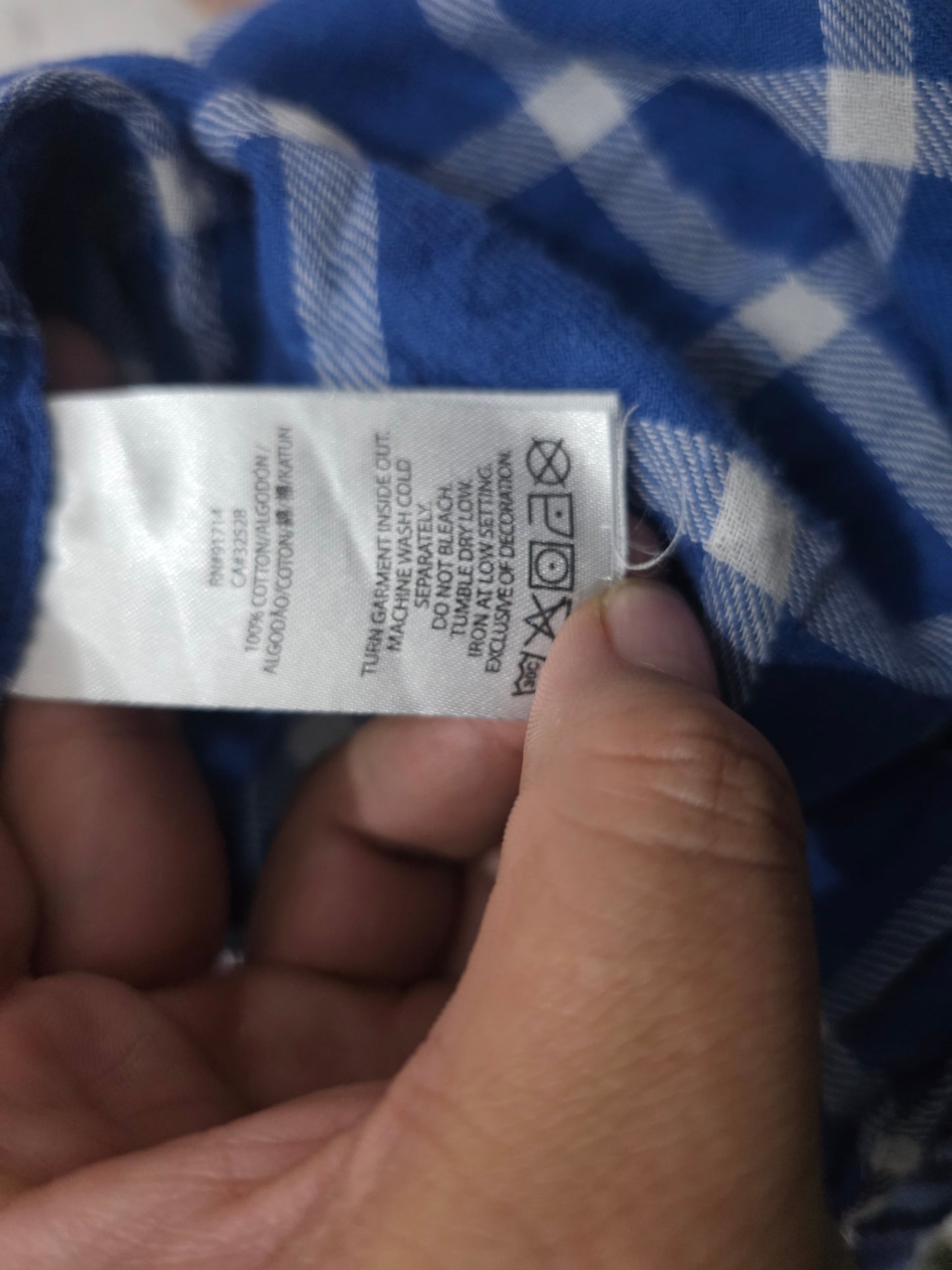 Camisa Armani Exchange Grande Slimfit Cuadro Azul Morado