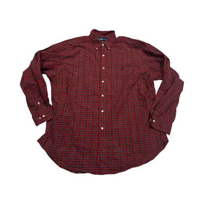 Camisa Ralph Lauren Xgrande 17 34-35 Classic Fit Cuadro Rojo