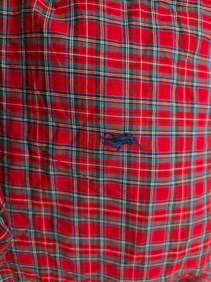 Camisa Ralph Lauren Xgrande 17 34-35 Classic Fit Cuadro Rojo