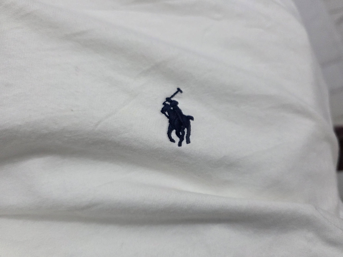 Playera Ralph Lauren Xgrande Blanca Pony Azul Manga Larga
