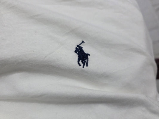 Playera Ralph Lauren Xgrande Blanca Pony Azul Manga Larga