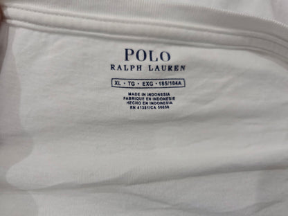 Playera Ralph Lauren Xgrande Blanca Pony Azul Manga Larga