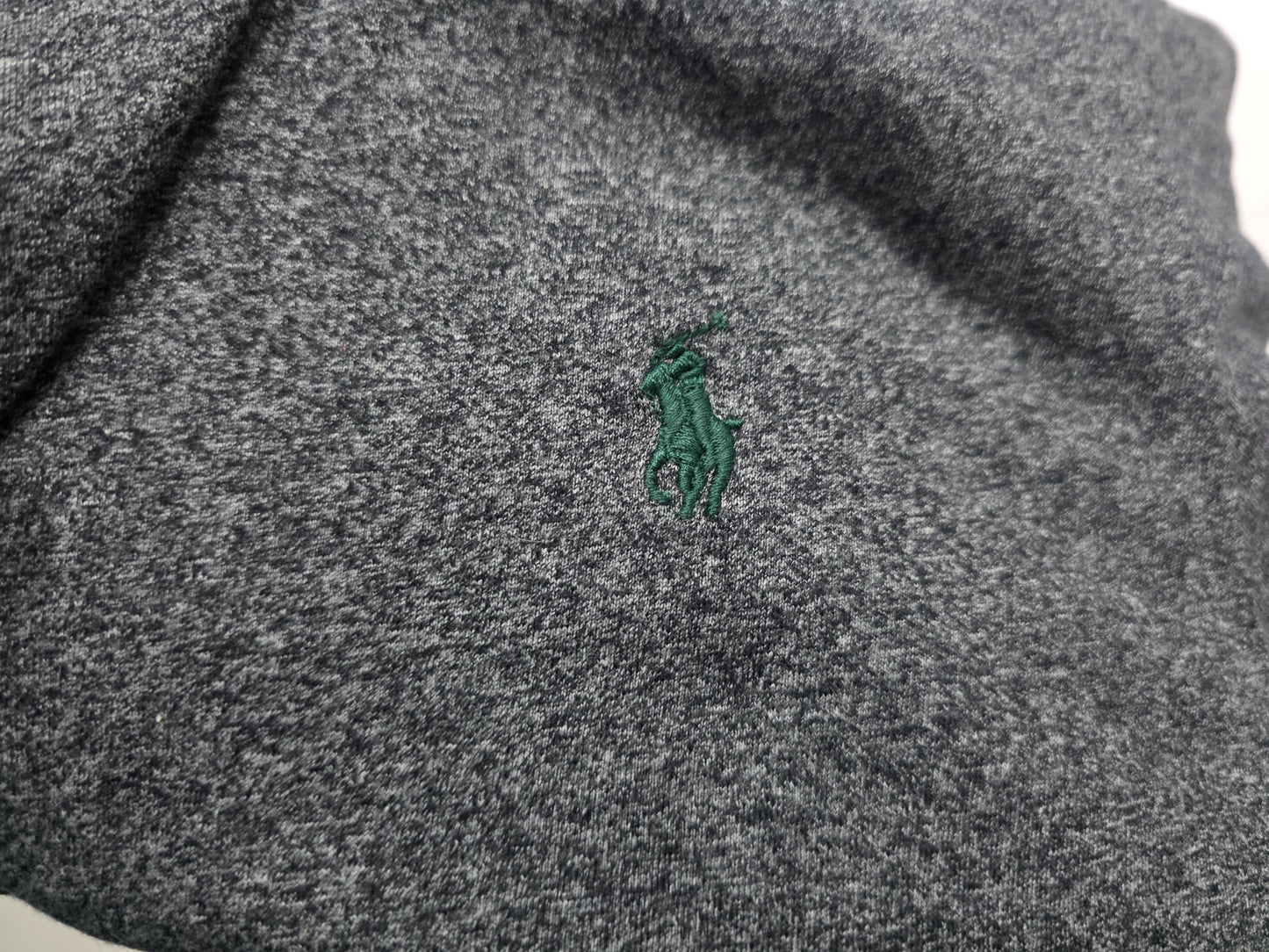 Playera Ralph Lauren Xgrande Gris Custom Fit Pony Verde