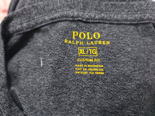 Playera Ralph Lauren Xgrande Gris Custom Fit Pony Verde