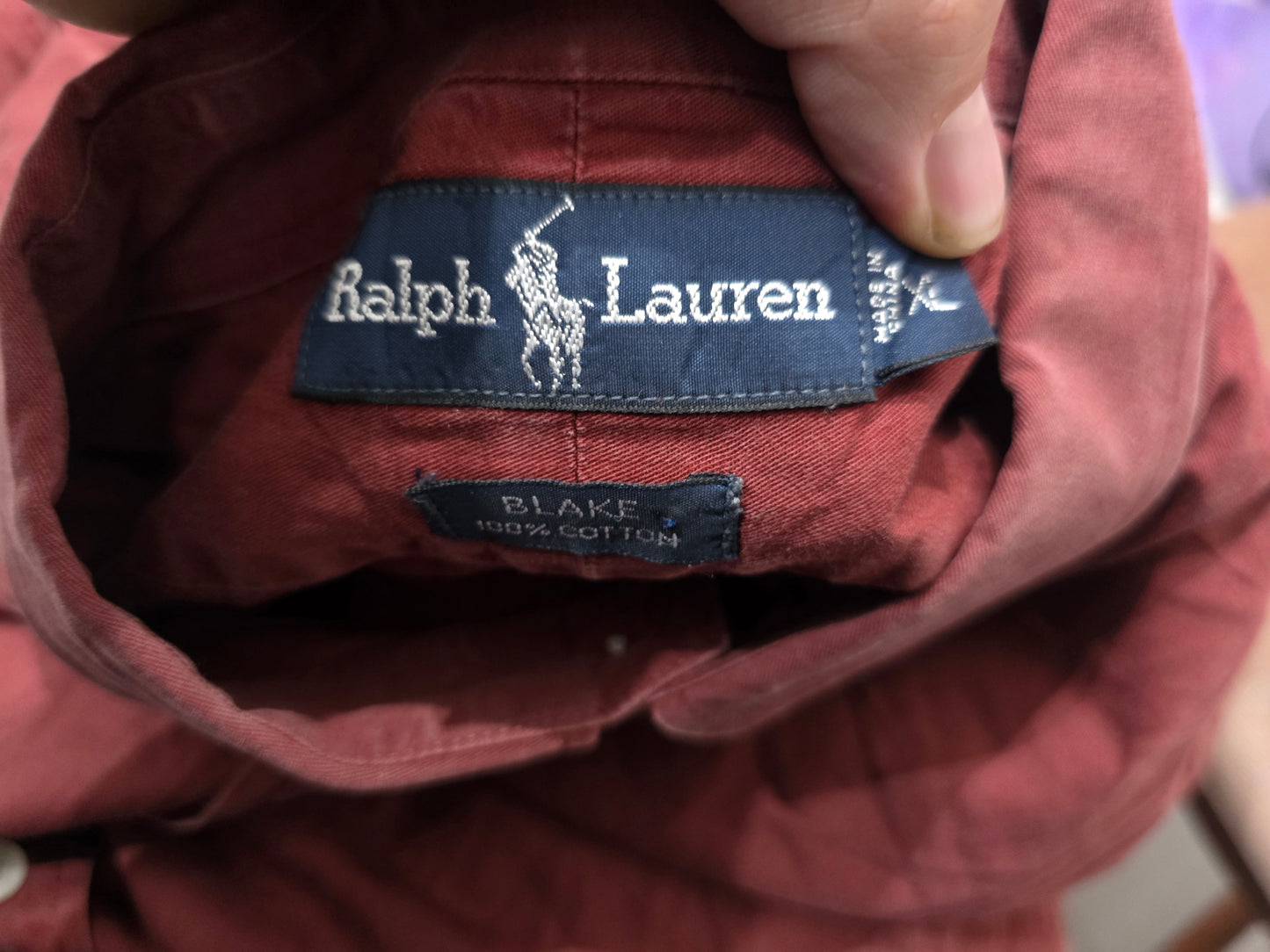 Camisa Ralph Lauren Xgrande Blake Vino Amplia