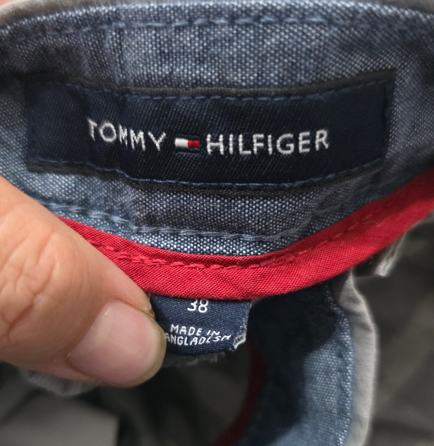 Bermuda Tommy Hilfiger Talla 38 Gris Cuadro