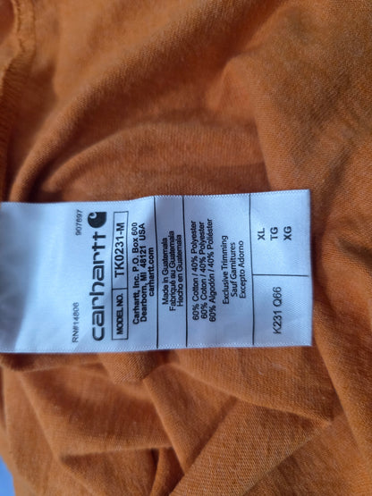 Playera Manga Larga Carhartt Xgrande Loose Fit Naranja