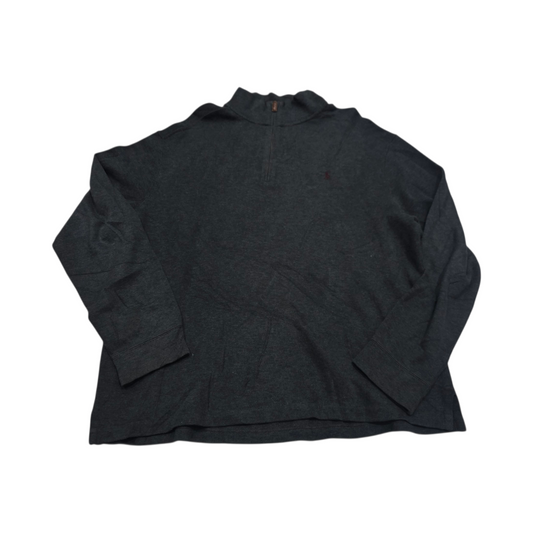 Sueter Ralph Lauren Xgrande XL Gris Pony Vino Medio Cierre