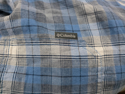 Camisa Columbia 2xl Azul Cuadro