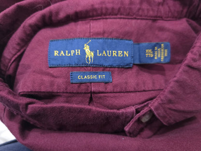 Camisa Ralph Lauren 2xl Classic Fit Vino Pony Verde