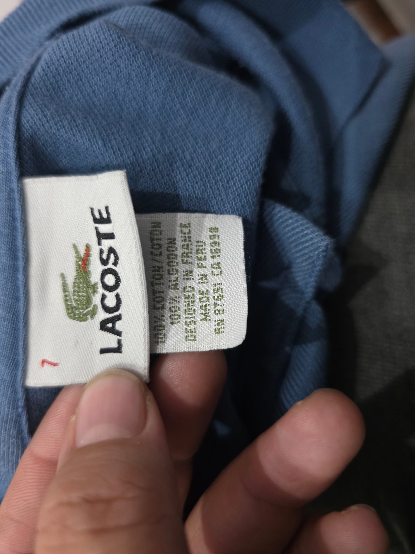 Playera Polo Lacoste 2xl Fr 7 Azul Metalico