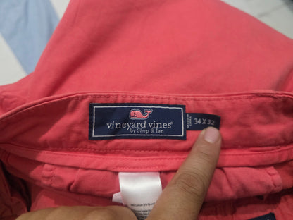 Pantalon Vineyard Vines 34x32 Recto Coral (Usado)