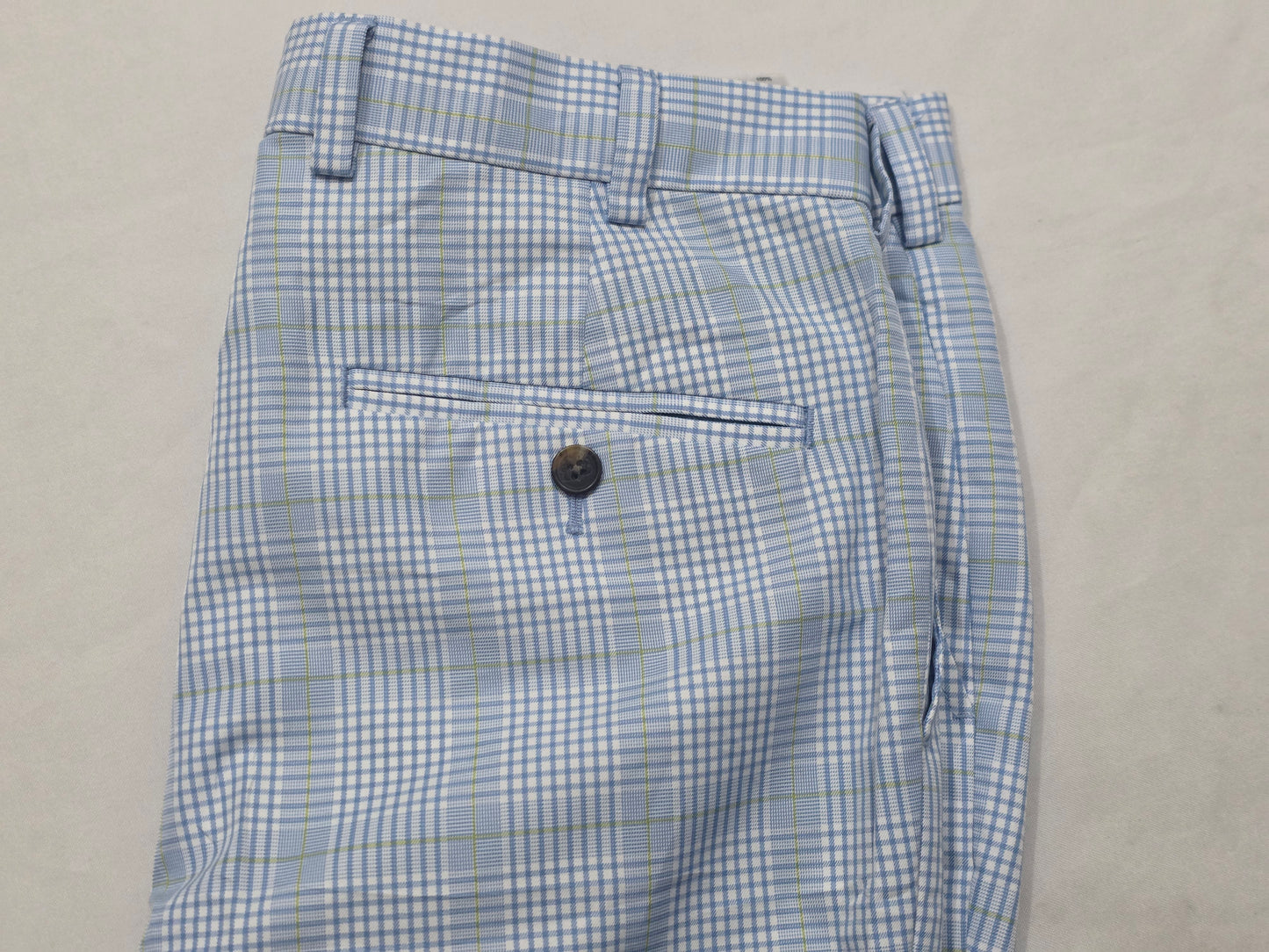 Pantalon Vestir Ralph Lauren 34x30 Cuadro Azul Claro (Usado)