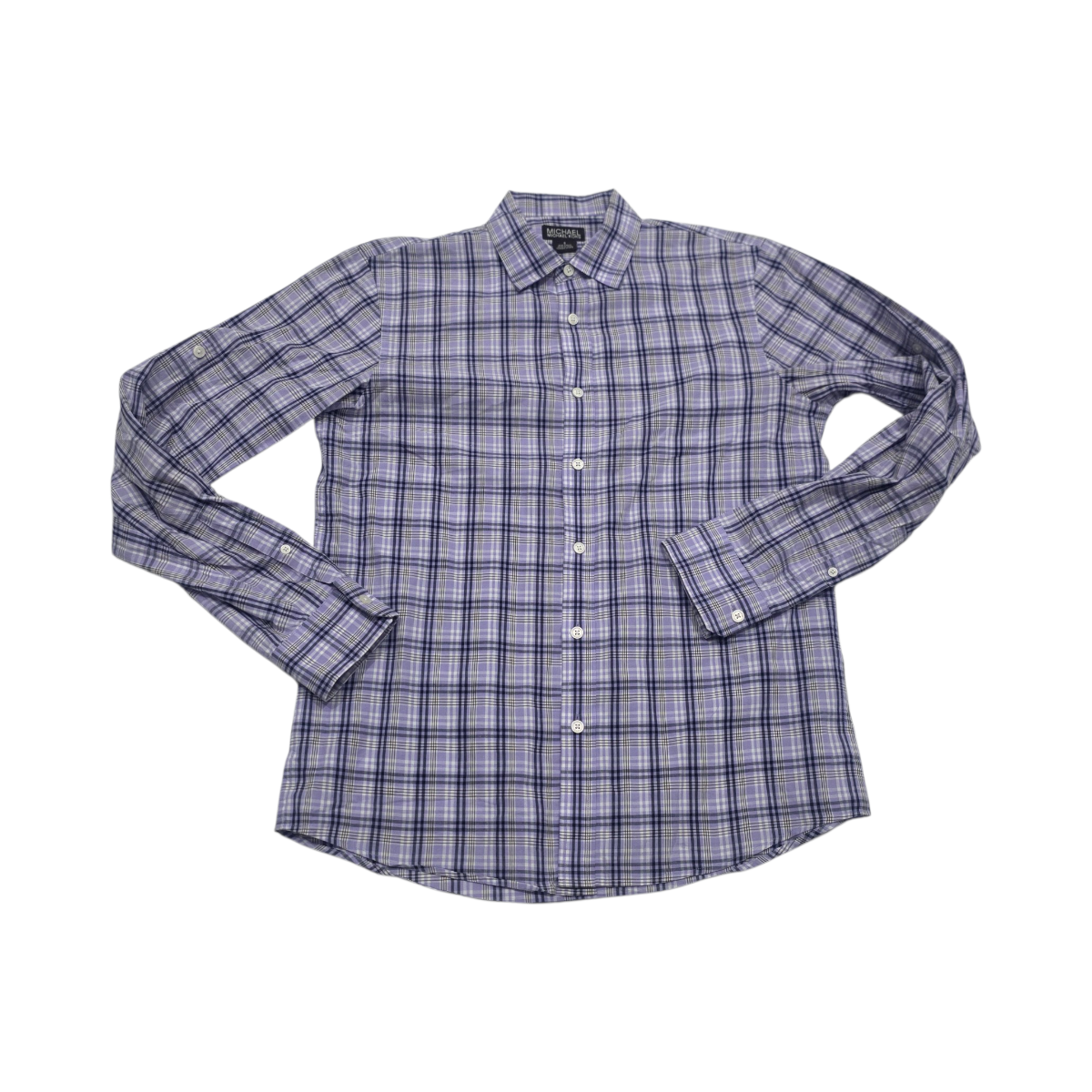 Camisa Michael Kors Chico S Cuadro Lila (Usado)