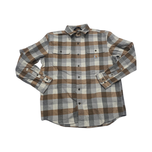 Camisa Carhartt Mediana M Loose Fit Franela Gris (Usado)