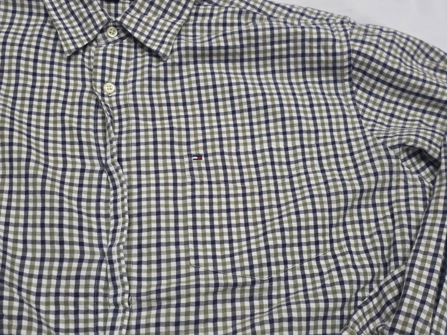 Camisa Tommy Hilfiger Grande Cuadro Verde (Usado)