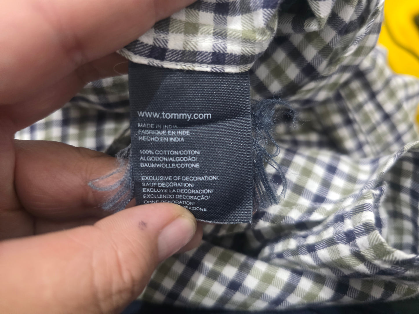 Camisa Tommy Hilfiger Grande Cuadro Verde (Usado)