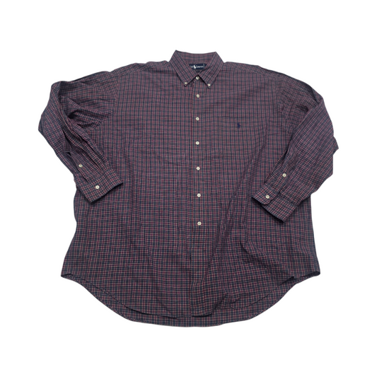 Camisa Ralph Lauren Xgrande Xl Blaire Rojo Cuadro (Usado)