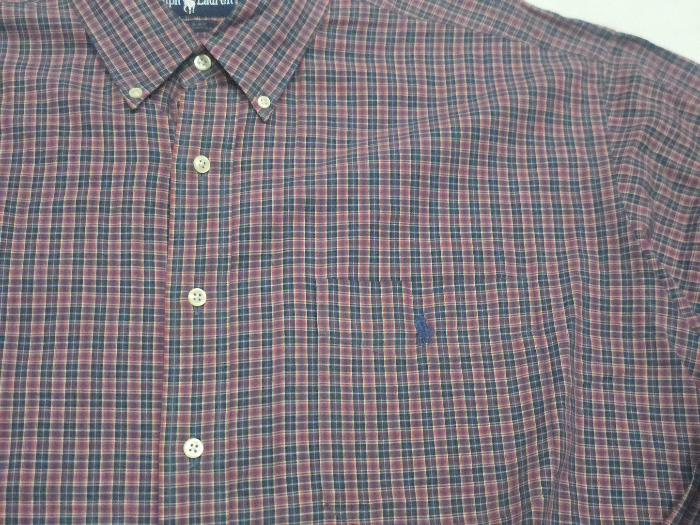 Camisa Ralph Lauren Xgrande Xl Blaire Rojo Cuadro (Usado)