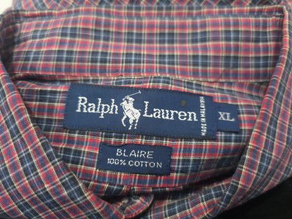 Camisa Ralph Lauren Xgrande Xl Blaire Rojo Cuadro (Usado)