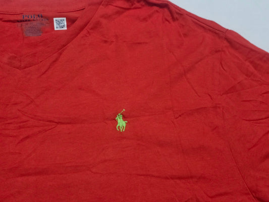 Playera Ralph Lauren Xgrande Classic Fit Rojo Pony Verde (Usado)