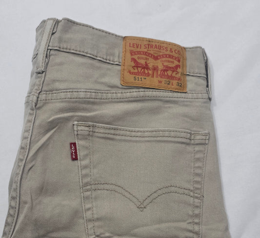 Pantalon Slimfit Levis 511 32x32 Cafe Claro (Usado)