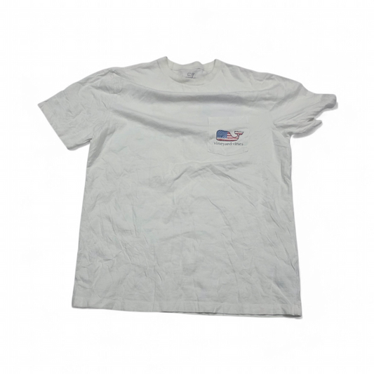Playera Vineyard Chico S Blanco Ballena Bandera (Usado)