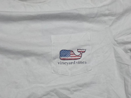Playera Vineyard Chico S Blanco Ballena Bandera (Usado)