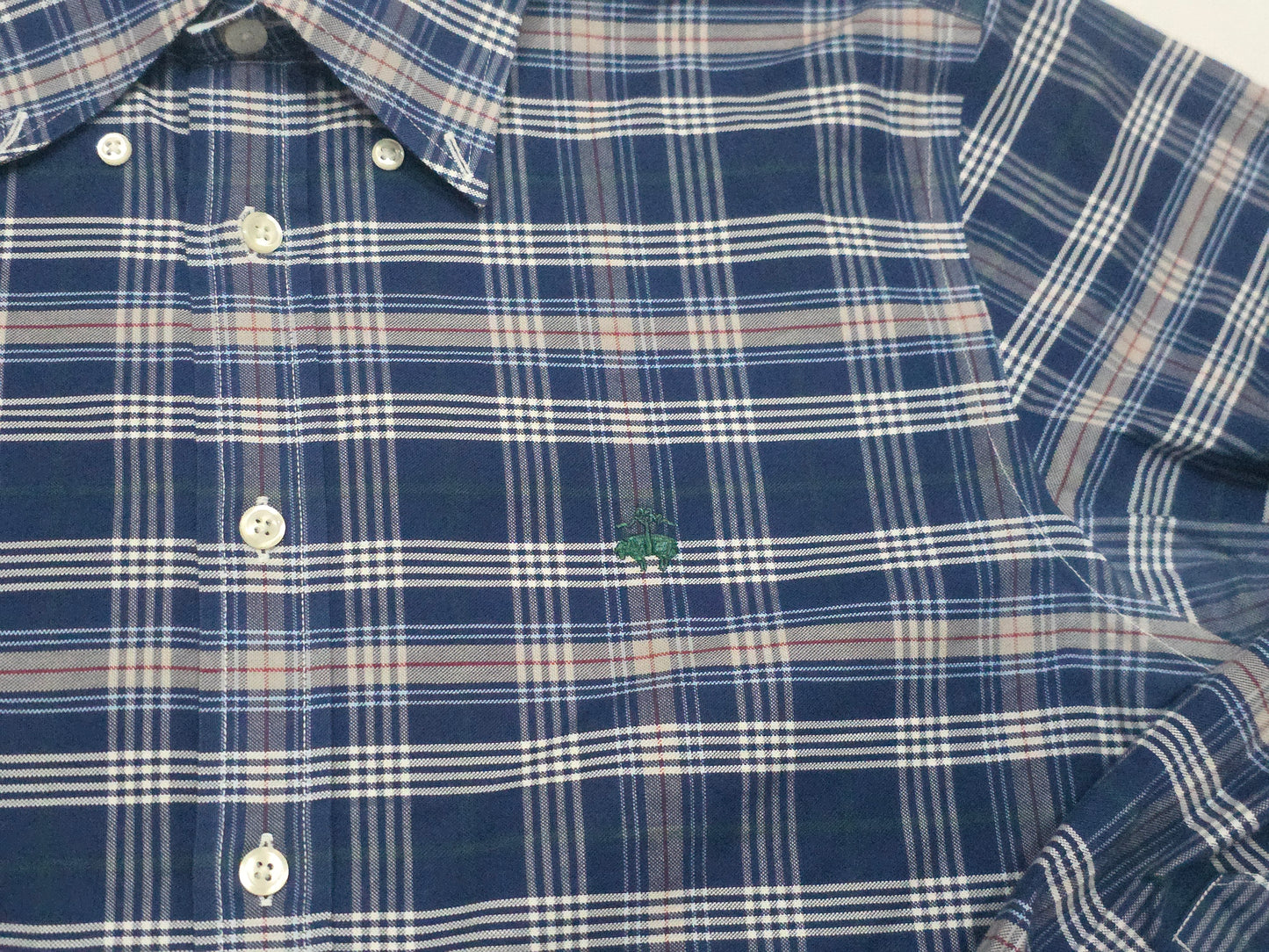 Camisa Brooks Brothers Chico S Azul Cuadros (Usado)