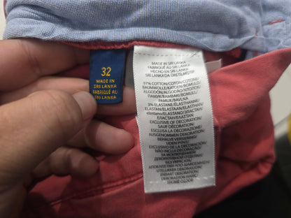 Bermuda Ralph Lauren Talla 32 Coral (Usado)