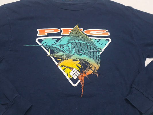 Playera Columbia Mediana M Azul Manga Larga (Usado)