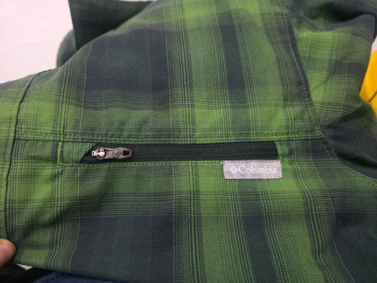 Camisa Omni Shade Columbia Mediana M Verde Cuadros (Usado)