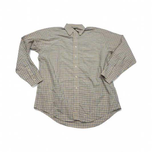 Camisa Brooks Brothers Mediana M Cuadro Amarillo Y Blanco (Usado)