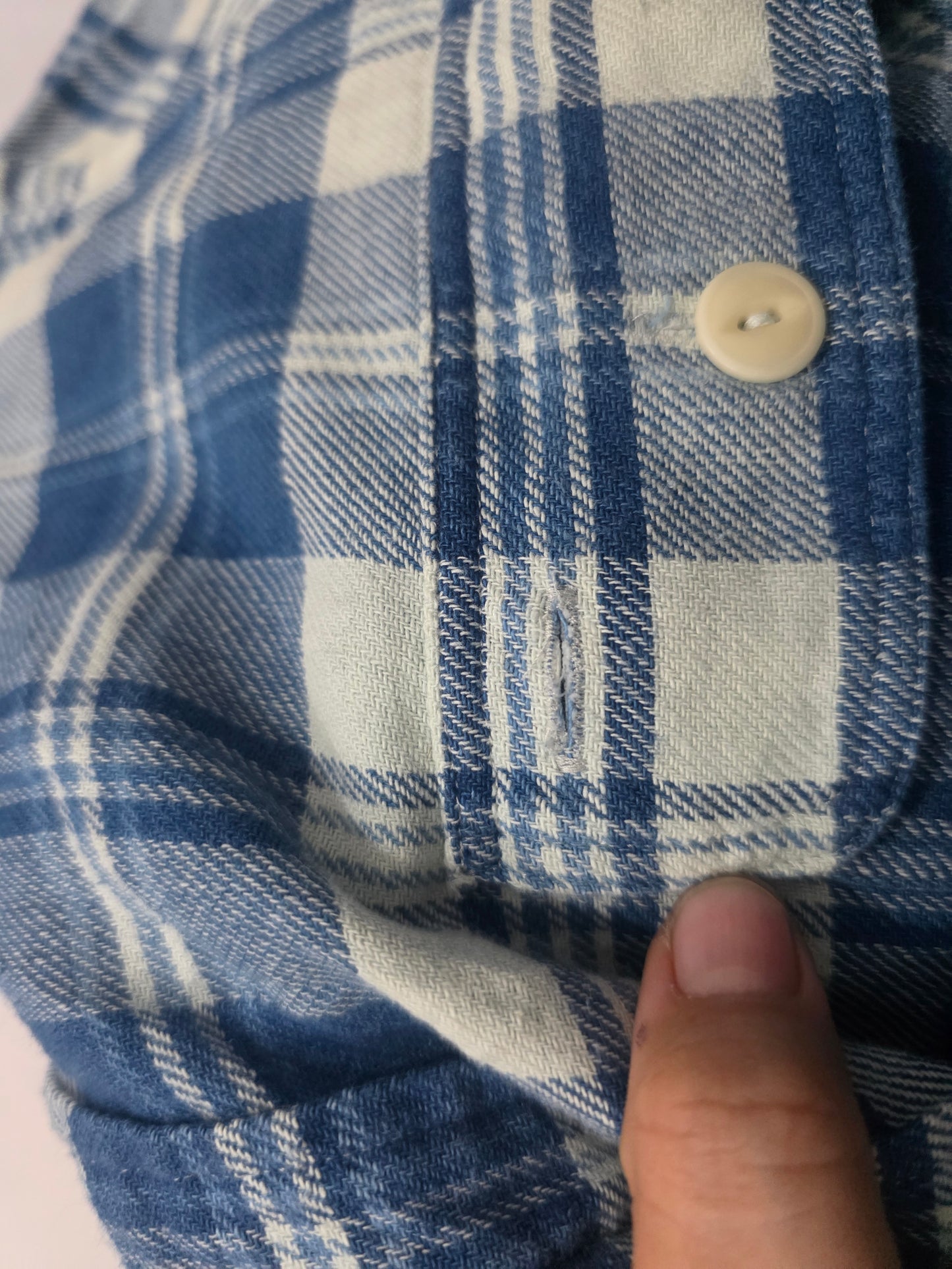 Camisa Ralph Lauren Grande L Relaxed Fit Azul Franela (Usado)