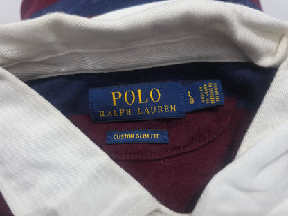 Playera Polo Ralph Lauren Grande L Vino Pony Amarillo Manga (Usado)