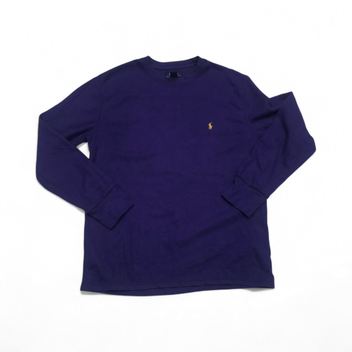 Playera Ralph Lauren Grande L Morado Pony Amarillo (Usado)