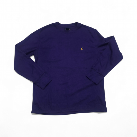 Playera Ralph Lauren Grande L Morado Pony Amarillo (Usado)